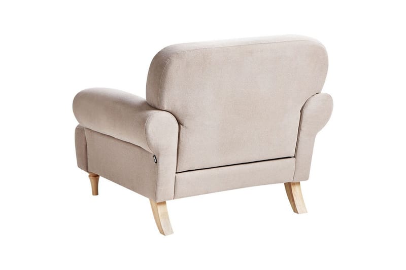 Fåtölj Kiberg - Taupe, ljust trä - Möbler - Stolar & fåtöljer - Fåtölj