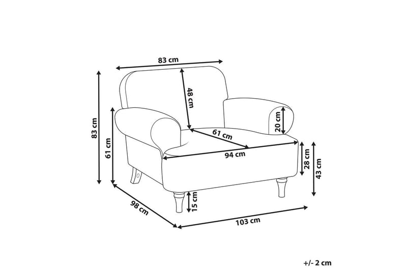 Fåtölj Kiberg - Taupe, ljust trä - Möbler - Stolar & fåtöljer - Fåtölj