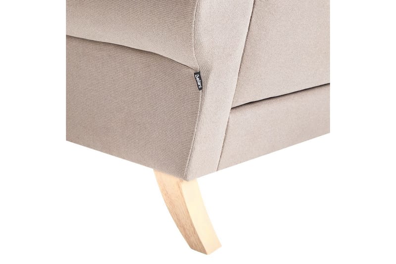 Fåtölj Kiberg - Taupe, ljust trä - Möbler - Stolar & fåtöljer - Fåtölj