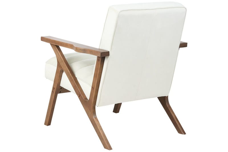 Fåtölj Kisa - Vitt, mörkt trä - Möbler - Stolar & fåtöljer - Fåtölj