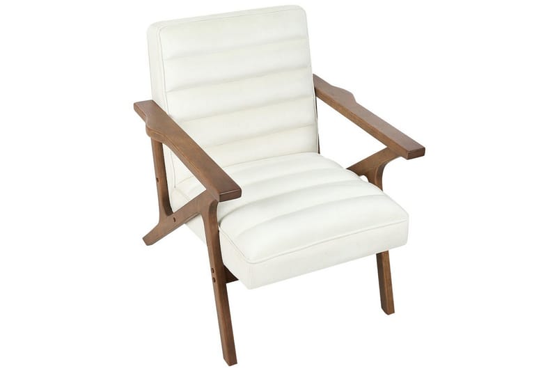 Fåtölj Kisa - Vitt, mörkt trä - Möbler - Stolar & fåtöljer - Fåtölj