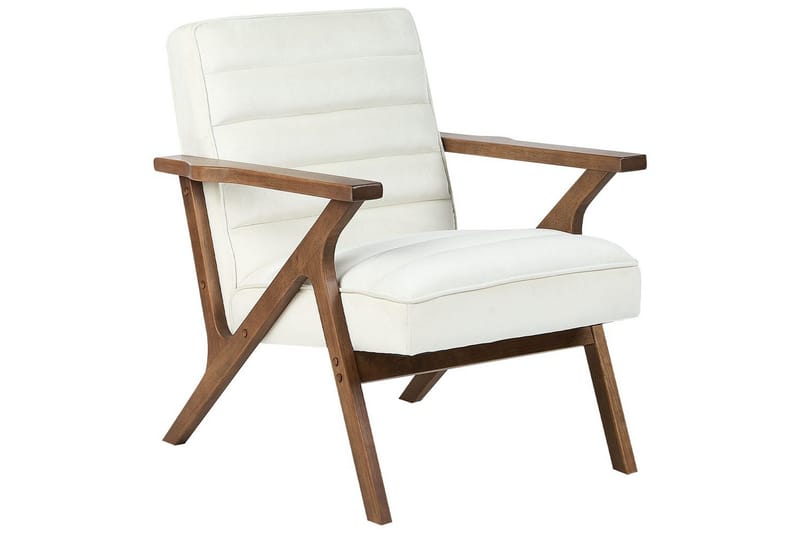 Fåtölj Kisa, Vitt, mörkt trä