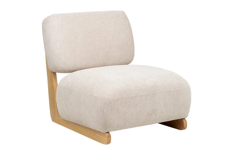 Fåtölj Kokkola - Beige, ljust trä - Möbler - Stolar & fåtöljer - Fåtölj