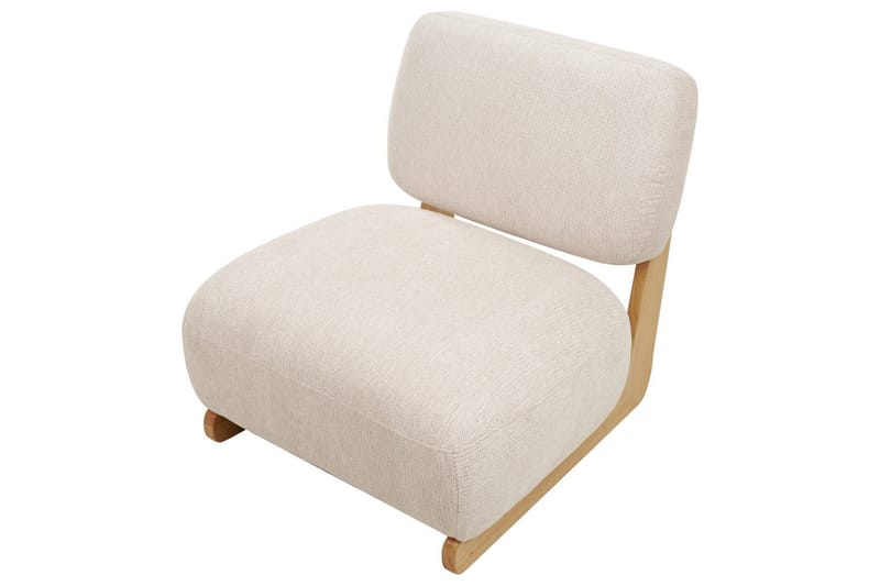 Fåtölj Kokkola - Beige, ljust trä - Möbler - Stolar & fåtöljer - Fåtölj