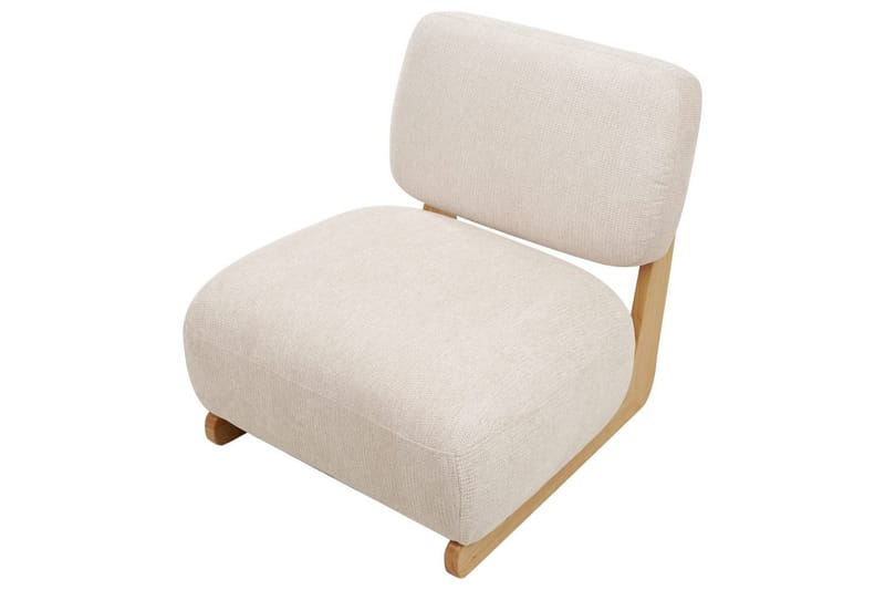 Fåtölj Kokkola - Beige, ljust trä - Möbler - Stolar & fåtöljer - Fåtölj