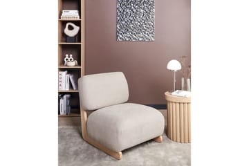 Fåtölj Kokkola - Beige, ljust trä - Möbler - Stolar & fåtöljer - Fåtölj
