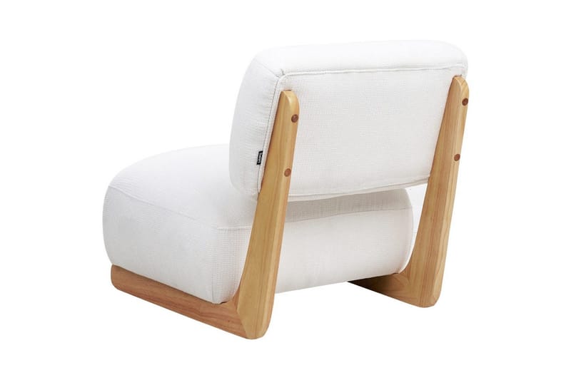 Fåtölj Kokkola - Vit, ljust trä - Möbler - Stolar & fåtöljer - Fåtölj