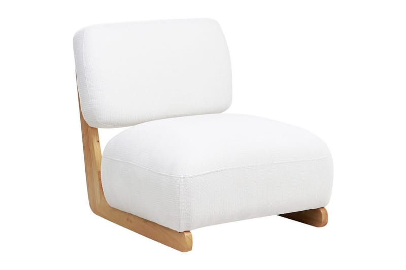 Fåtölj Kokkola - Vit, ljust trä - Möbler - Stolar & fåtöljer - Fåtölj