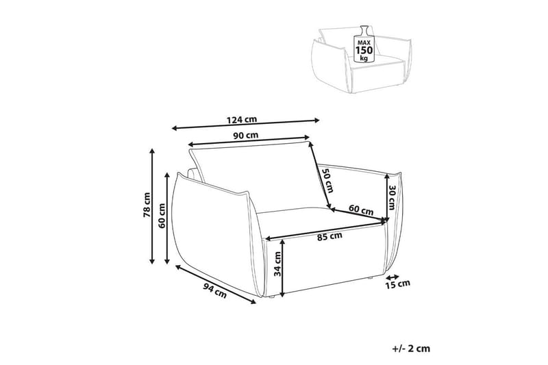 Fåtölj Kunes - Beige - Möbler - Stolar & fåtöljer - Fåtölj