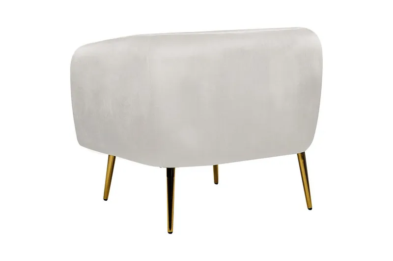 Fåtölj Laconia - Grå, guld - Möbler - Stolar & fåtöljer - Fåtölj