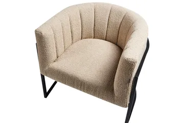 Fåtölj Larvik II Beige/svart - Beige/svart - Möbler - Stolar & fåtöljer - Fåtölj