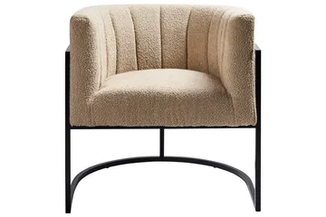 Fåtölj Larvik II Beige/svart - Beige/svart - Möbler - Stolar & fåtöljer - Fåtölj