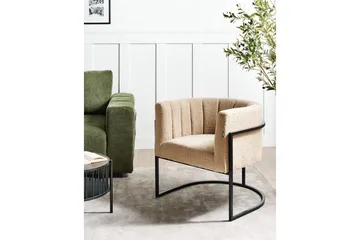 Fåtölj Larvik II Beige/svart - Beige/svart - Möbler - Stolar & fåtöljer - Fåtölj