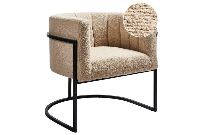 Fåtölj Larvik II Beige/svart - Beige/svart - Möbler - Stolar & fåtöljer - Fåtölj