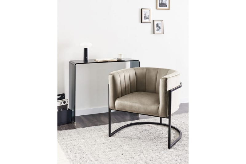 Fåtölj Larvik II Taupe/svart - Taupe/svart - Möbler - Stolar & fåtöljer - Fåtölj