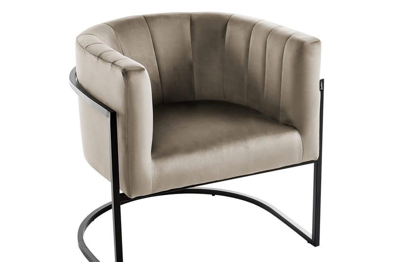 Fåtölj Larvik II Taupe/svart - Taupe/svart - Möbler - Stolar & fåtöljer - Fåtölj