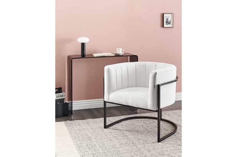 Fåtölj Larvik II Vit/Svart - Vit/Svart - Möbler - Stolar & fåtöljer - Fåtölj