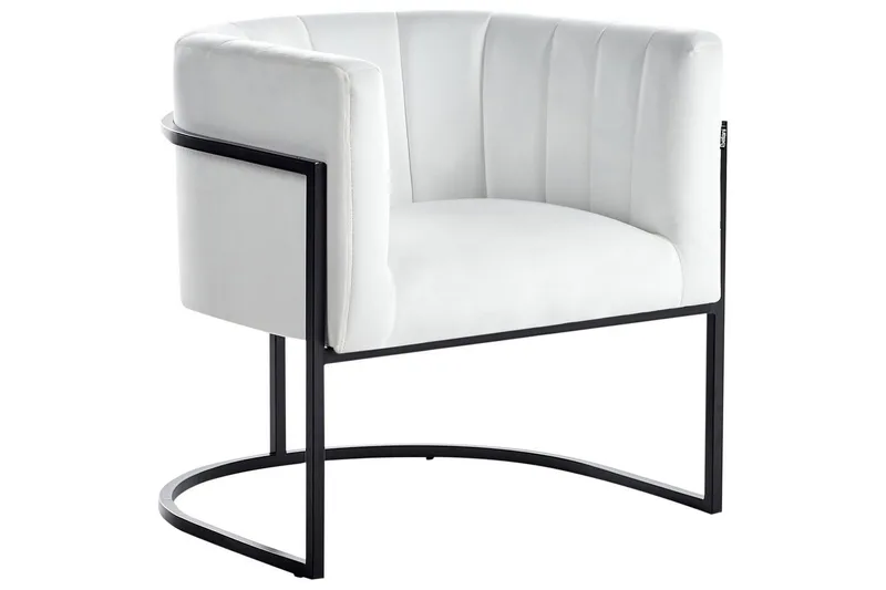 Fåtölj Larvik II Vit/Svart, Vit/Svart