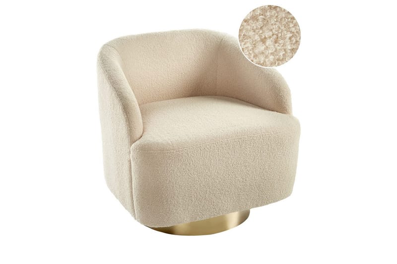 Fåtölj Lavik Beige/guld - Beige/guld - Möbler - Stolar & fåtöljer - Fåtölj