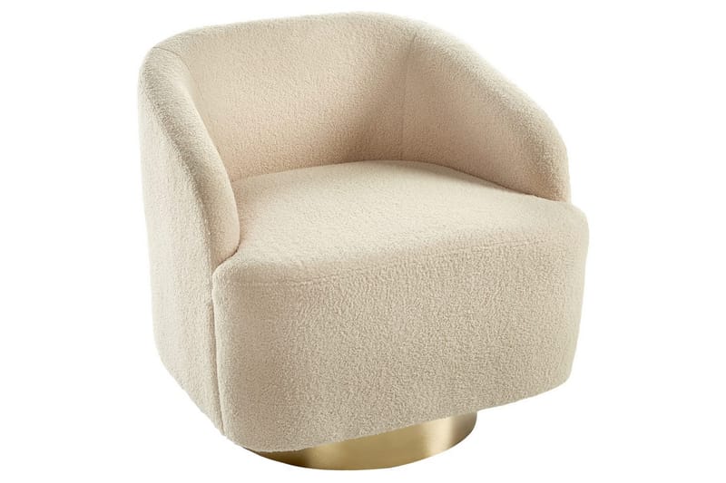 Fåtölj Lavik Beige/guld - Beige/guld - Möbler - Stolar & fåtöljer - Fåtölj
