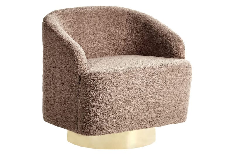 Fåtölj Lavik Brun/Guld - Brun/Guld - Möbler - Stolar & fåtöljer - Fåtölj