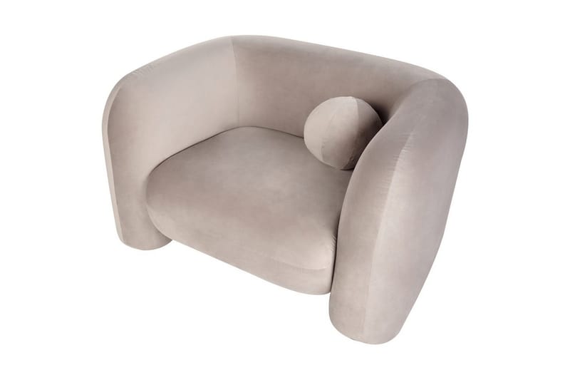 Fåtölj Leiren - Taupe/Sammet - Möbler - Stolar & fåtöljer - Fåtölj