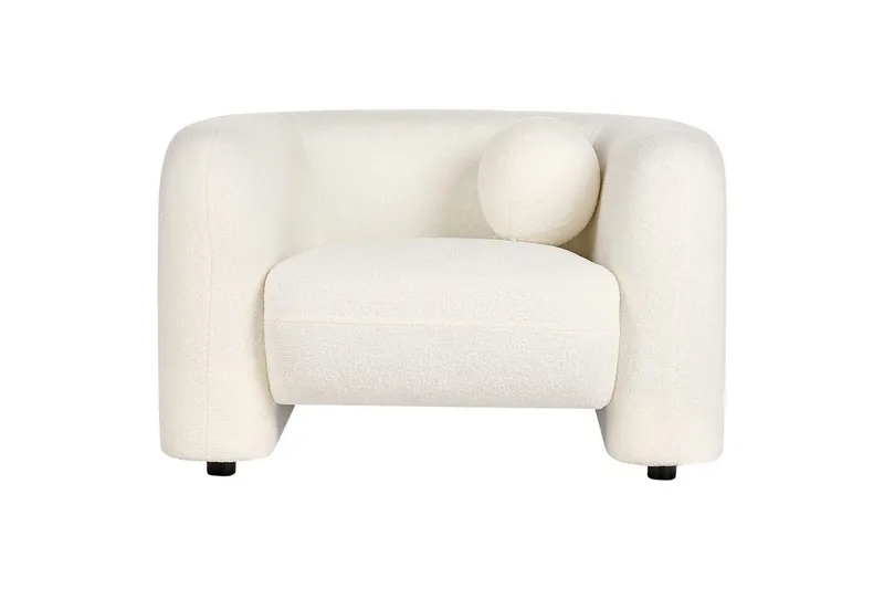 Fåtölj Leiren - Vit/Bouclé - Möbler - Stolar & fåtöljer - Fåtölj