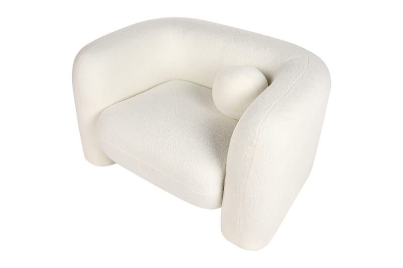 Fåtölj Leiren - Vit/Bouclé - Möbler - Stolar & fåtöljer - Fåtölj