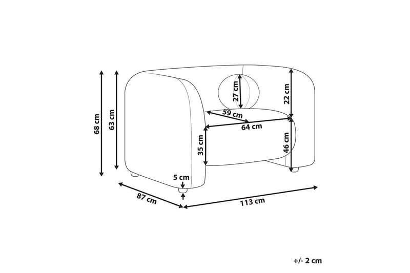 Fåtölj Leiren - Vit/Bouclé - Möbler - Stolar & fåtöljer - Fåtölj