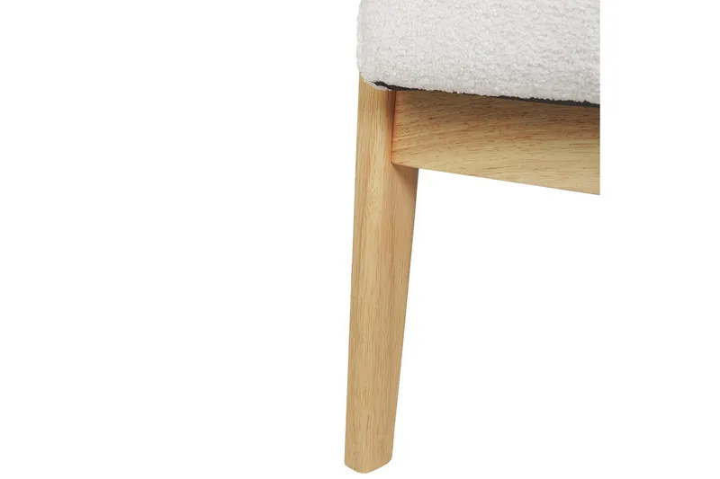 Fåtölj Leknes - Vit, ljust trä - Möbler - Stolar & fåtöljer - Fåtölj