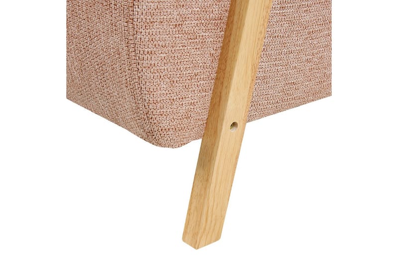 Fåtölj Lesja - Rosa, ljust trä/Polyester - Möbler - Stolar & fåtöljer - Fåtölj