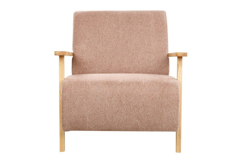 Fåtölj Lesja - Rosa, ljust trä/Polyester - Möbler - Stolar & fåtöljer - Fåtölj