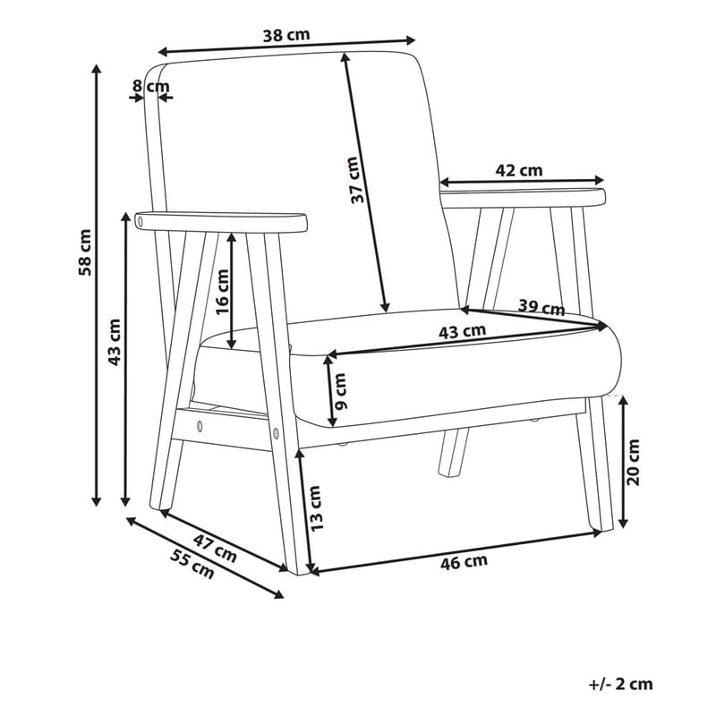 Fåtölj Linde - Rosa, ljust trä - Möbler - Stolar & fåtöljer - Fåtölj - Bäddfåtölj