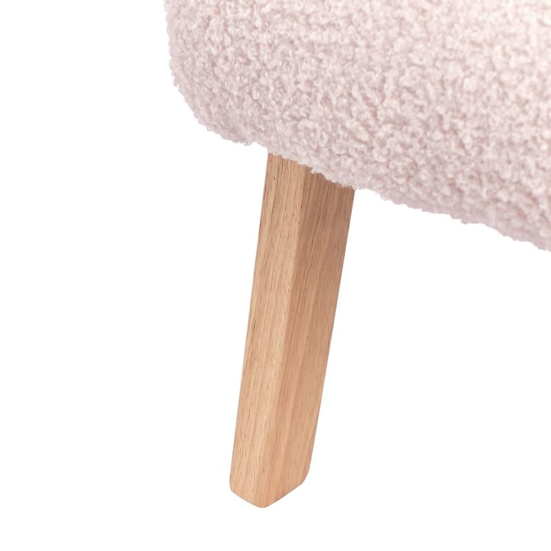 Fåtölj Linde - Rosa, ljust trä - Möbler - Stolar & fåtöljer - Fåtölj - Bäddfåtölj