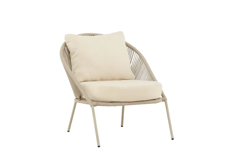 Fåtölj Lindos Utomhus - Beige - Utemöbler - Loungemöbler - Loungestol utomhus