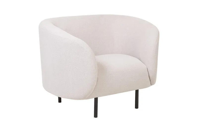 Fåtölj Loen - Ljusbeige, svart/Polyester - Möbler - Stolar & fåtöljer - Fåtölj