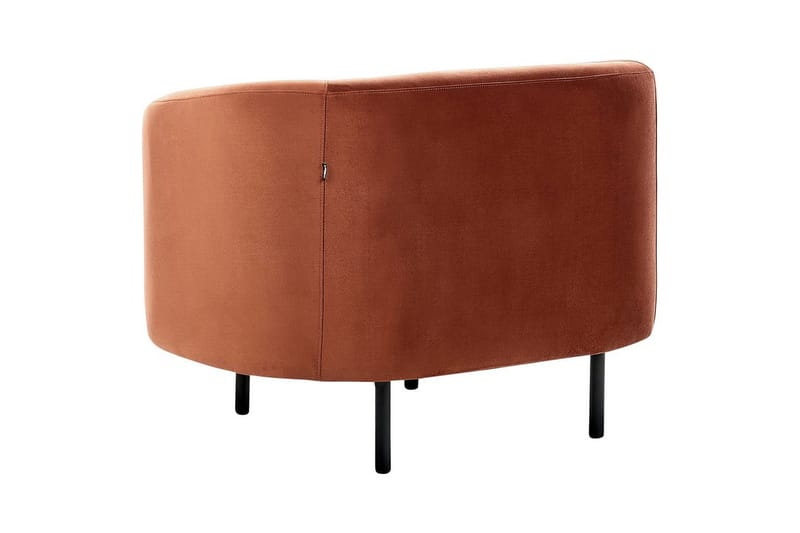 Fåtölj Loen - Orange, svart/Sammet - Möbler - Stolar & fåtöljer - Fåtölj