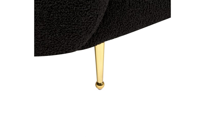 Fåtölj Loen - Svart, guld/Bouclé - Möbler - Stolar & fåtöljer - Fåtölj