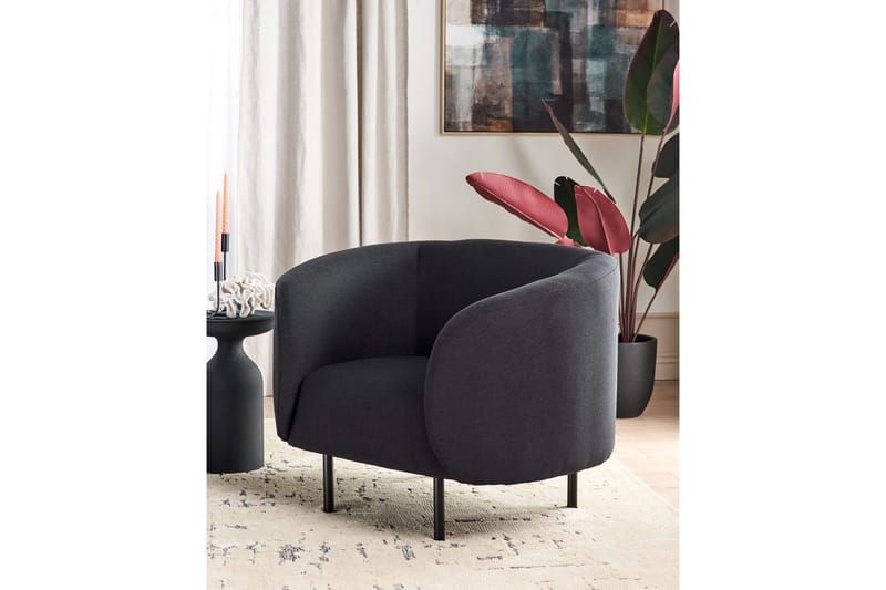 Fåtölj Loen - Svart/Polyester - Möbler - Stolar & fåtöljer - Fåtölj