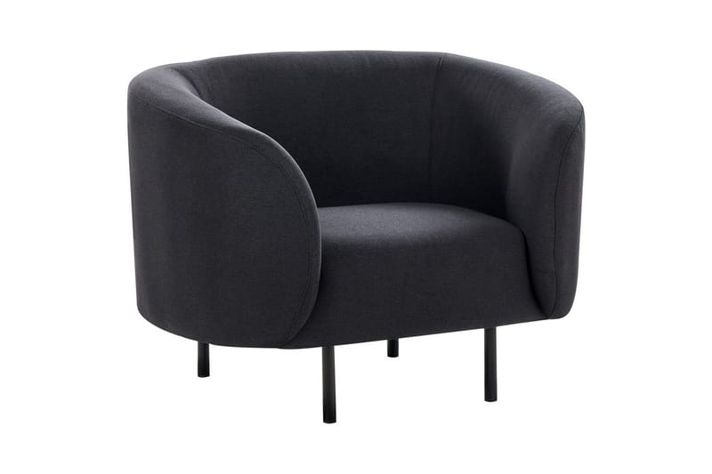 Fåtölj Loen - Svart/Polyester - Möbler - Stolar & fåtöljer - Fåtölj