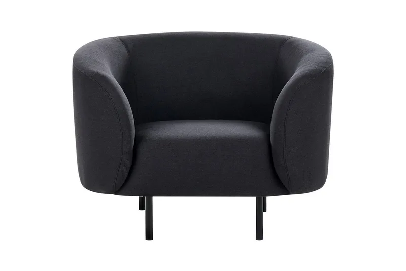 Fåtölj Loen - Svart/Polyester - Möbler - Stolar & fåtöljer - Fåtölj