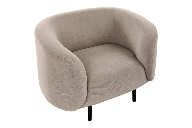 Fåtölj Loen - Taupe, grå, svart/Polyester - Möbler - Stolar & fåtöljer - Fåtölj