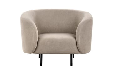 Fåtölj Loen - Taupe, grå, svart/Polyester - Möbler - Stolar & fåtöljer - Fåtölj - Clubfåtölj