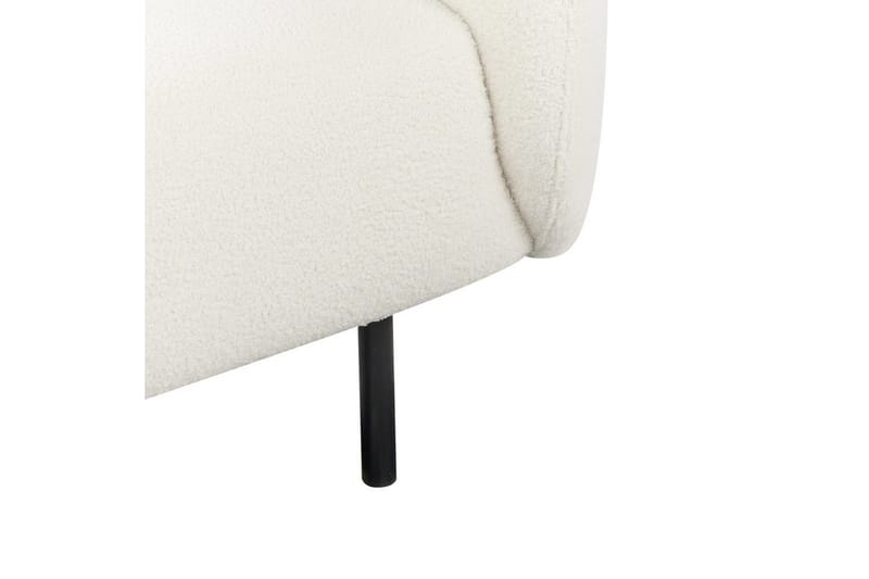 Fåtölj Loen - Vit, Svart/Bouclé - Möbler - Stolar & fåtöljer - Fåtölj