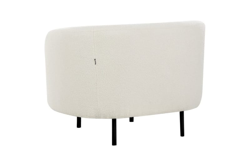 Fåtölj Loen - Vit, Svart/Bouclé - Möbler - Stolar & fåtöljer - Fåtölj