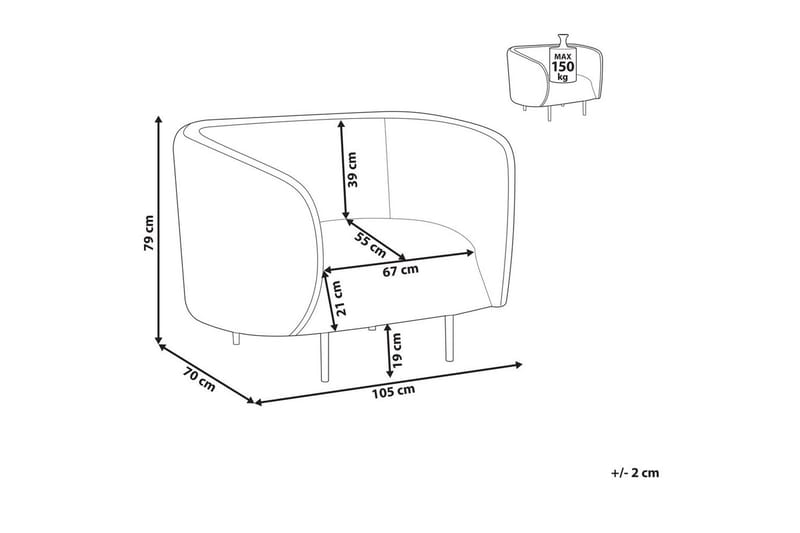 Fåtölj Loen - Vit, Svart/Bouclé - Möbler - Stolar & fåtöljer - Fåtölj