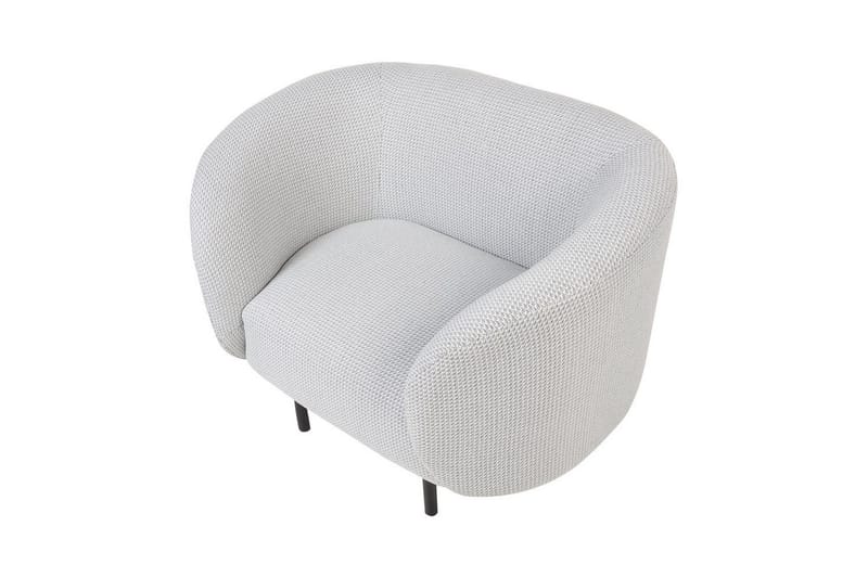 Fåtölj Loen - Vit, Svart/Polyester - Möbler - Stolar & fåtöljer - Fåtölj