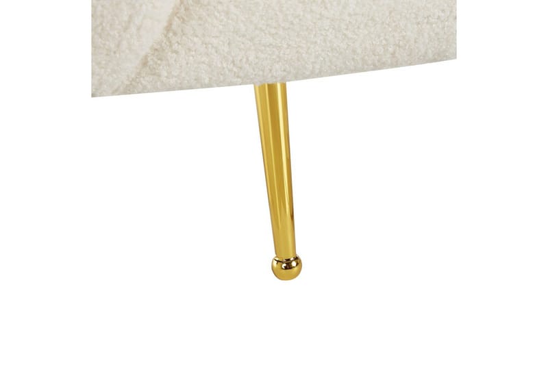 Fåtölj Loen - Vitt, guld/Bouclé - Möbler - Stolar & fåtöljer - Fåtölj