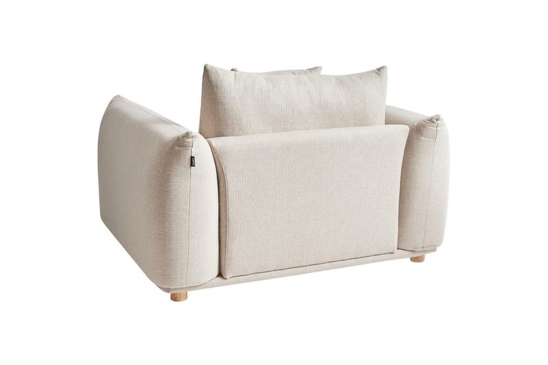 Fåtölj Luvos - Beige, ljust trä - Möbler - Stolar & fåtöljer - Fåtölj