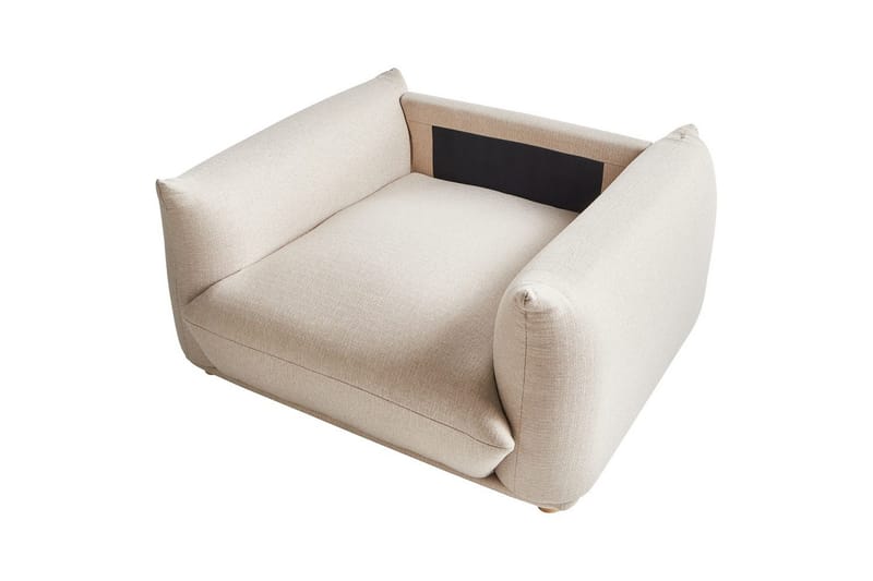 Fåtölj Luvos - Beige, ljust trä - Möbler - Stolar & fåtöljer - Fåtölj